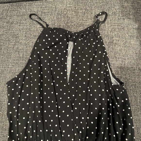 OLD NAVY BLACK POLKA DOT ROMPER - Picture 3 of 3